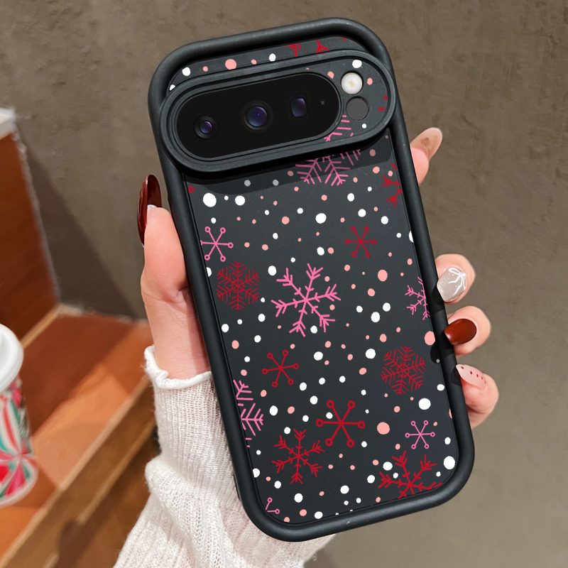 Google Pixel 8A - Christmas Snowflake Pattern Soft Case For