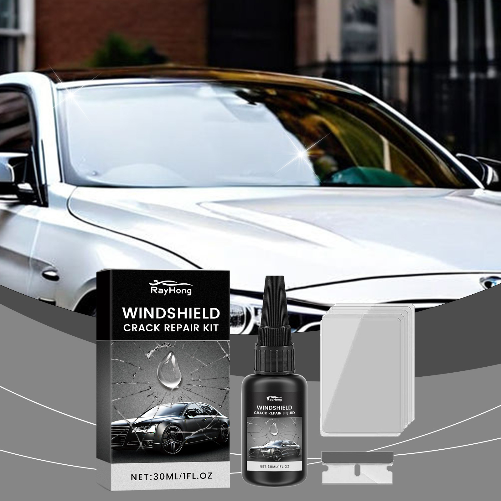 Windshield Repair Glue - Winds - огляд і ціна Liquid Uv Glue Kit